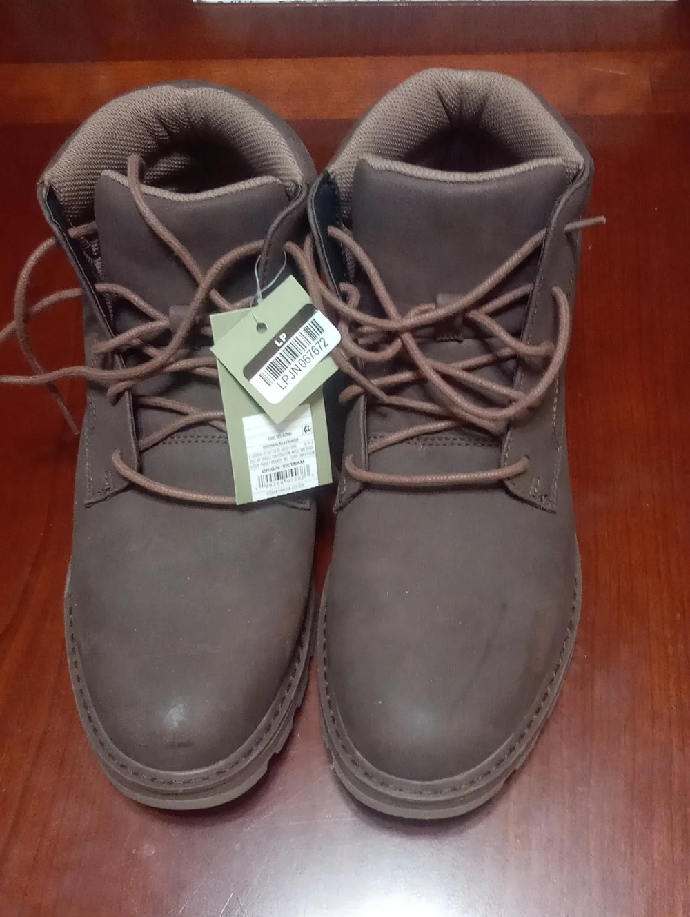 Goodfellow & Co Men’s Brown Lace-Up Casual Boots Sz 9 NWT $60 Maynard Memory Foa